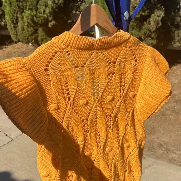 ZARA A Vibrant Orange Women's Knit Cardigan - Picture 4 of 10